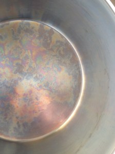 Traces de casserole inox